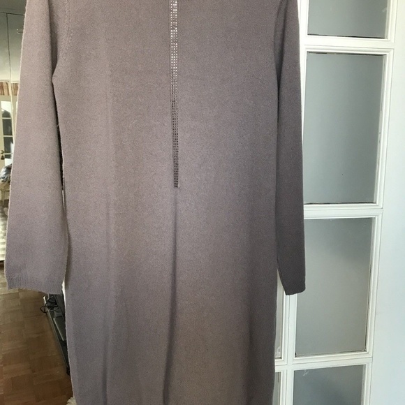 Mauve Colored Cashmere Dress By Caroll/Size Medium - Picture 2 of 7